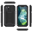 Husă pentru iPhone 13 Pro Max, R-JUST CamShield Slide, armată, negru