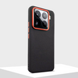 Husă din piele pentru Xiaomi 15, leather hybrid, negru