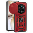 Husă blindată pentru Realme 14 Pro+ 5G, CamShield Slide, roșu