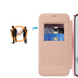 Cu clapetă pentru Google Pixel 9A, RFID Wallet MagSafe CamShield, roz