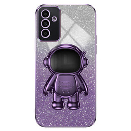 Husa pentru Samsung Galaxy A15 4G / 5G, Glitter Astronaut, violet