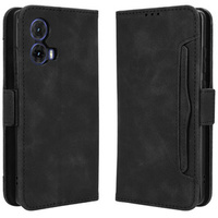 Cu clapetă pentru Motorola Moto G85, Card Slot, negru