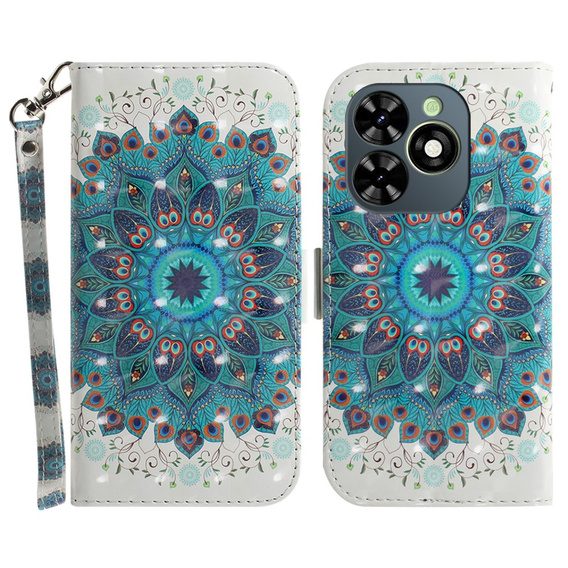 Cu clapetă pentru Infinix Hot 40i, Wallet, Mandala Flower