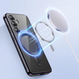 Husă pentru Samsung Galaxy S25, Electro MagSafe, negru + Sticlă pentru ecran