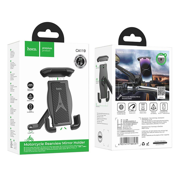 Suport pentru telefon mobil Hoco CA119 pentru motociclete