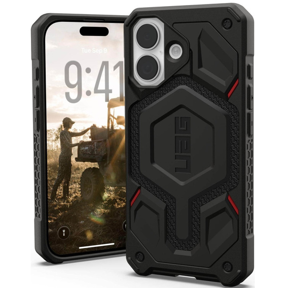 Urban Armor Gear Huse pentru iPhone 15 Plus, Monarch Pro Kevlar MagSafe, negru