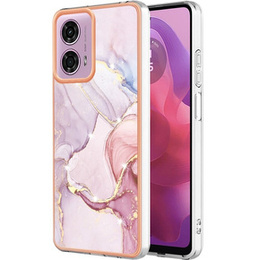 Carcasă de protecție pentru Motorola Moto G24 / G24 Power / G04, Marble Slim Case, roz