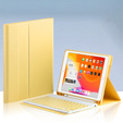 Carcasă + tastatură iPad 10.2 2019 / 2020 / 2021, galben