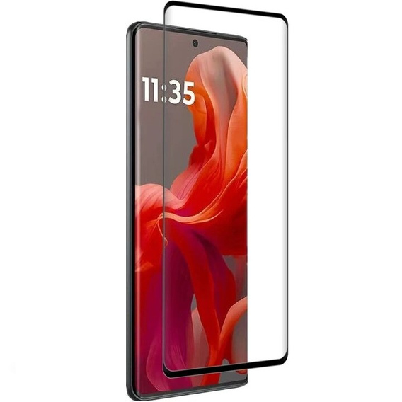 Sticlă călită 3D pentru Motorola Moto G85, cadru negru