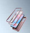 Husă blindată pentru Samsung Galaxy S24 FE, Dexnor Full Body (Two Frames), roz rose gold