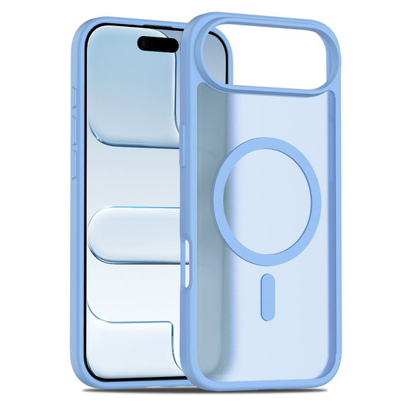 Husă Matt pentru iPhone Air, pentru MagSafe, albastru translucid