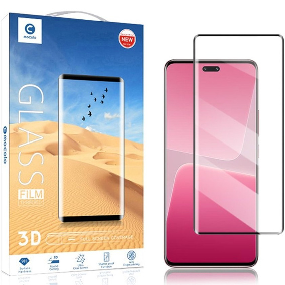 Mocolo Full Glue sticlă călită pentru Xiaomi 13 Lite, cadru negru