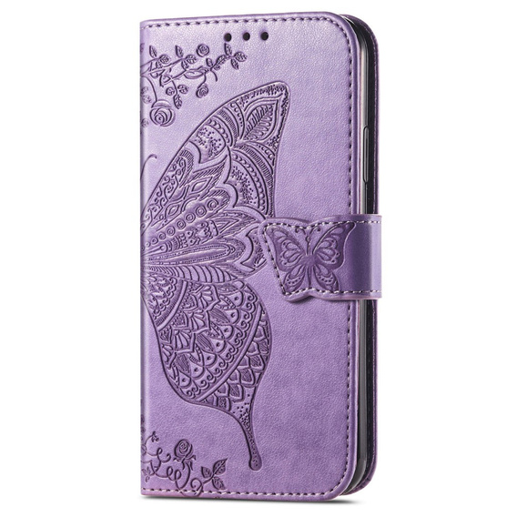 Cu clapetă pentru Motorola Edge 50 Ultra, Butterfly, violet