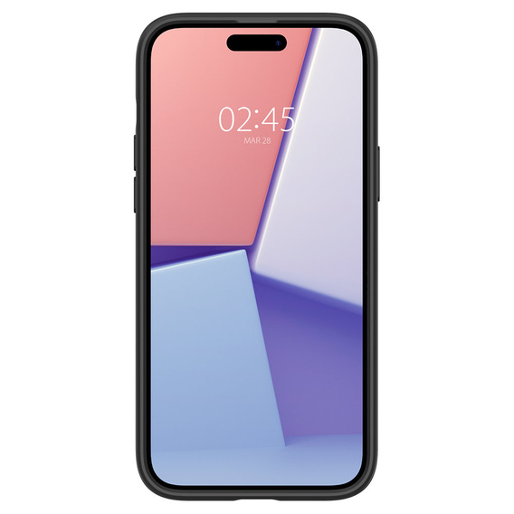 Carcasa Spigen pentru iPhone 15, Ultra Hybrid, negru + sticlă temperată 9H