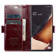 Carcasă flip CASEME pentru Samsung Galaxy Note 20 Ultra, Waxy Textured, roșu