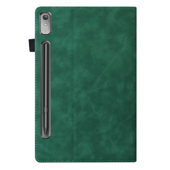 Husă pentru Lenovo Tab P12, Classic, cu spațiu pentru stylus, verde