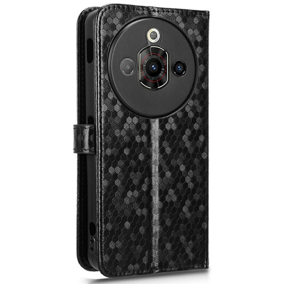 Husă tip portofel Rhombus pentru Nubia Focus Pro 5G, negru