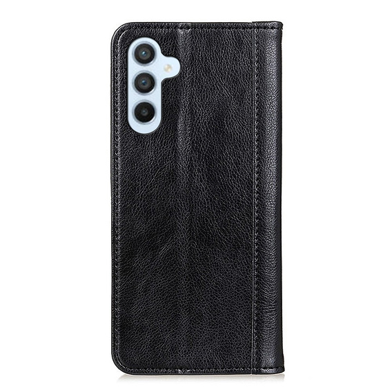Huse pentru Samsung Galaxy A36 5G, Wallet Litchi Leather, negru