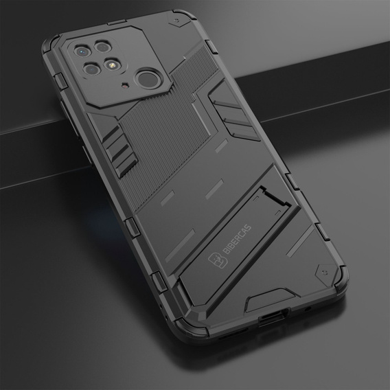 Husa pentru Xiaomi Redmi 10C, Military kickstand, albastru