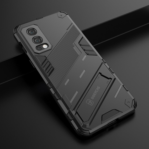Husa pentru OnePlus Nord 2 5G, Military kickstand, albastru