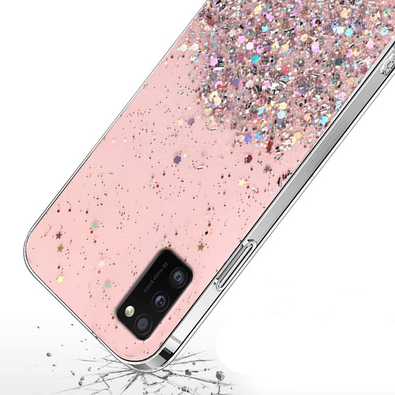 Huse pentru Samsung Galaxy A41, Glittery, roz