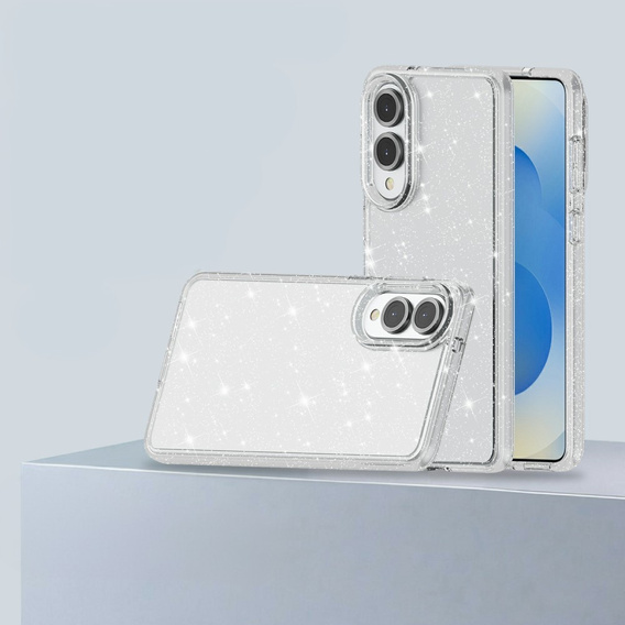 Huse pentru Samsung Galaxy S25 Edge, Glittery Powder, transparentă