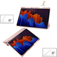 Husă pentru Samsung Galaxy Tab S7 Plus / Tab S7 FE, Smartcase Hybrid, cu spațiu pentru stylus, roz