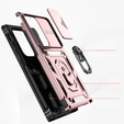 Husă blindată pentru Samsung Galaxy S24 Ultra, CamShield Slide, roz rose gold