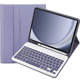 Carcasă + tastatură Samsung Galaxy Tab A9+, Leather Pen Slot, violet