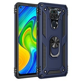 Husă blindată pentru Xiaomi Redmi Note 9, Nox Case Ring, albastru