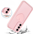 Carcasa pentru Samsung Galaxy A56 5G, Silicone Heart, roz + Sticlă temperată 9H