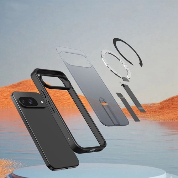 Husă Fusion Hybrid pentru Google Pixel 10 / 10 Pro, pentru MagSafe, cu suport, negru