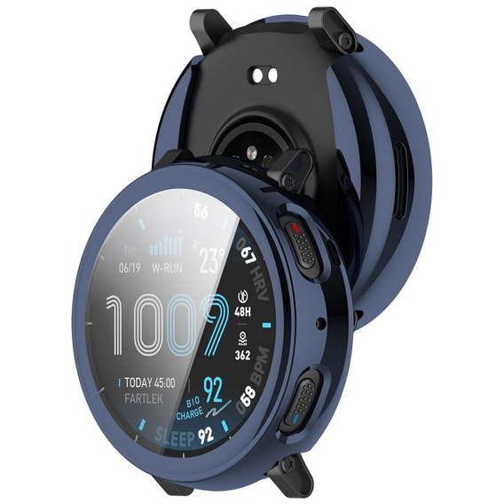 Husă 2-în-1 cu protecție pentru ecran pentru Amazfit Active Max, albastră