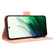Cazul Flap pentru Xiaomi Redmi 15 5G / 4G, slot pentru carduri, portofel, roz
