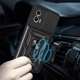 Husă blindată pentru Motorola Moto G73 5G, CamShield Slide, negru