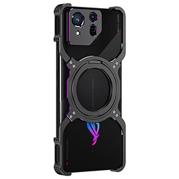 Carcasă pentru ASUS ROG Phone 8 5G / 8 Pro 5G, Kickstand Bumper, cu capac pentru obiectiv, pentru MagSafe, negru / violet