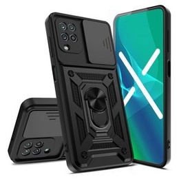 Husă blindată pentru Samsung Galaxy A12 / M12 / A12 2021, CamShield Slide, negru