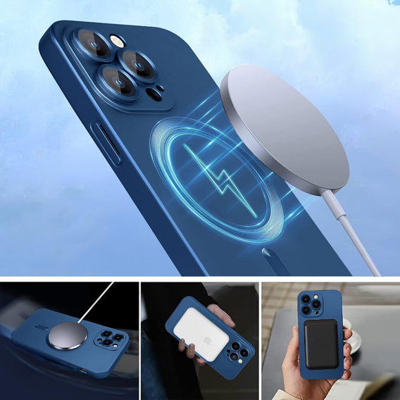 Husă pentru iPhone 16 Pro Max, ColorMag, pentru MagSafe, albastru închis