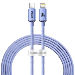 Cablu USB-C către Lightning Baseus Crystal Shine, 2,0 m, 20 W, pentru dispozitive Apple (Lightning)