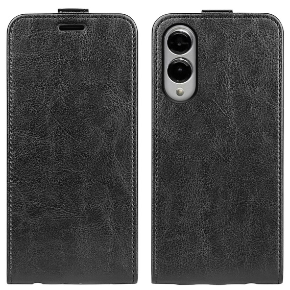 Cu clapetă pentru Samsung Galaxy S25 Edge, Flip, negru