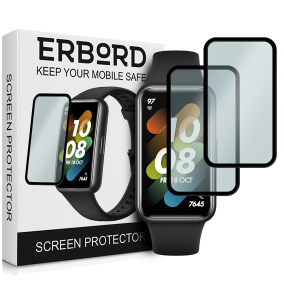 2x ERBORD Hybrid Glass pentru Huawei Band 7