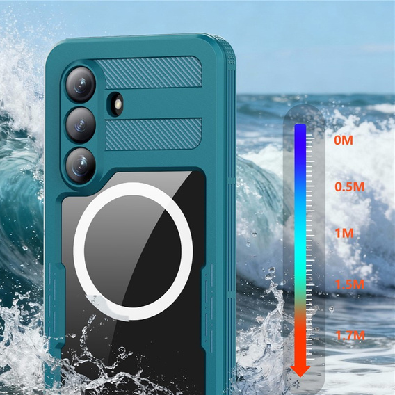 Husă impermeabilă REDPEPPER pentru Samsung Galaxy S26, albastră