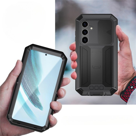 Husă blindată pentru Samsung Galaxy S24+ Plus, R-JUST, negru