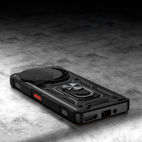 Husă blindată pentru Xiaomi Poco F7 5G, CamShield Slide, negru