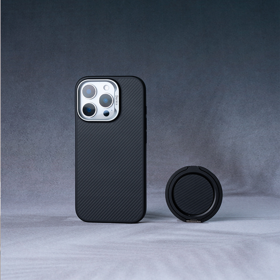 BENKS Kevlar Armor PRO Carbon Fiber 600D D065 caz pentru MagSafe pentru iPhone 16 Pro