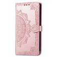 Cu clapetă pentru Xiaomi Redmi 12C, Mandala, roz rose gold