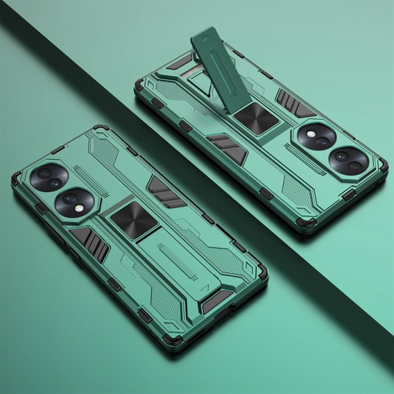 Huse pentru Honor 70 5G, Military kickstand, verde