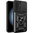 Carcasă blindată pentru Samsung Galaxy A56, CamShield Slide, negru + sticlă călită 9H