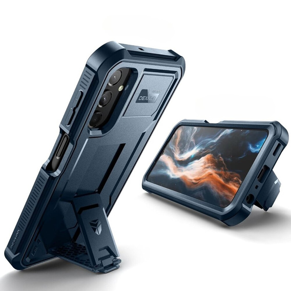 Husă blindată pentru Samsung Galaxy A25 5G, Dexnor Full Body (Two Frames), albastru închis