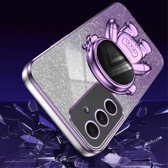 Husa pentru Samsung Galaxy A55 5G, Glitter Astronaut, violet